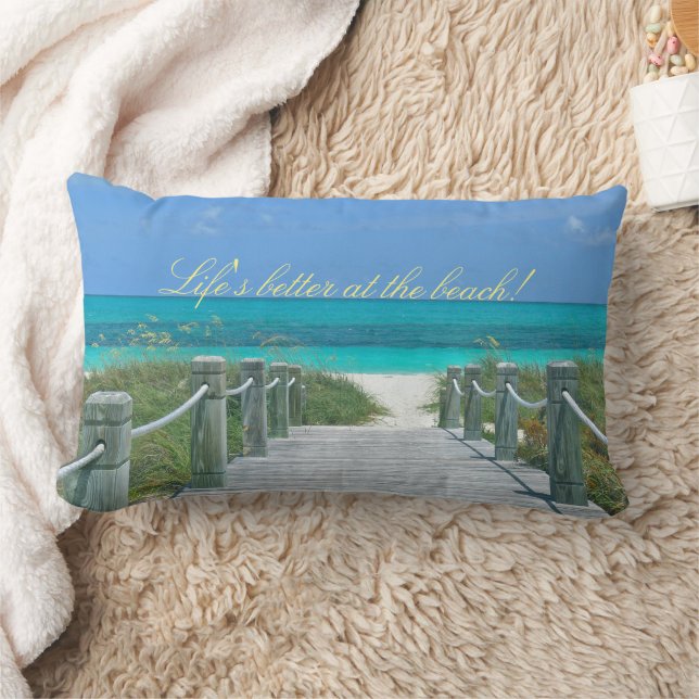 BEACH-THEME LUMBAR THROW PILLOW (Blanket)