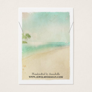 Beach Theme Necklace Holder Custom Jewellery Card