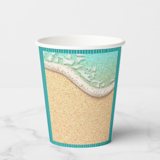 Beach Theme  Paper Cups (Back)