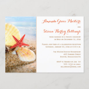 Beach Theme Post Wedding Reception Only Invite