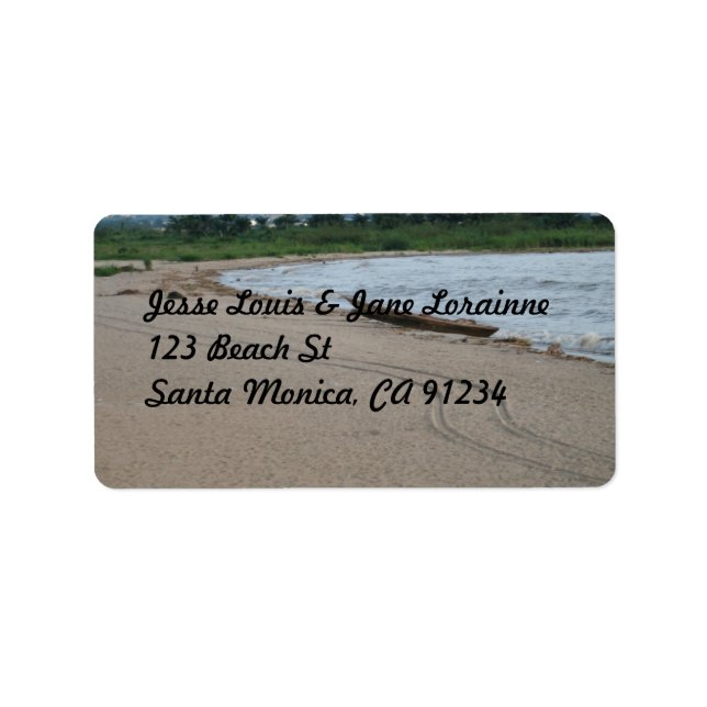 Beach Theme - Return Address Label (Front)