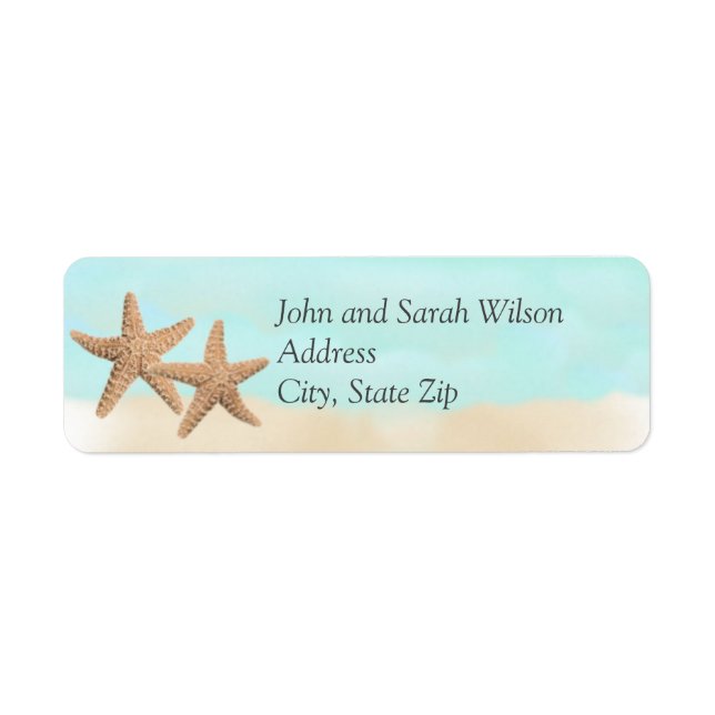 Beach Theme Return Address Labels (Front)