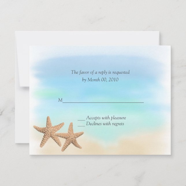 Beach Theme RSVP Cards (Front)