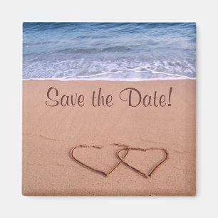 Beach theme save the date! magnet