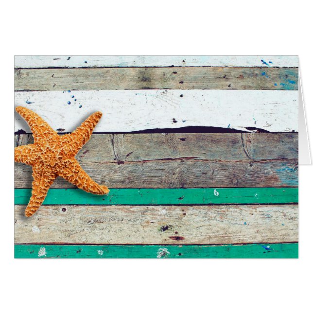 Beach Theme Starfish Wedding Rustic (Front Horizontal)