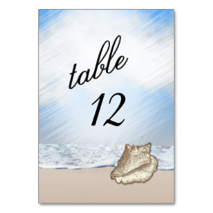 Beach Theme Table Number