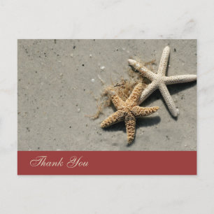 Beach Theme Thank You Postcards