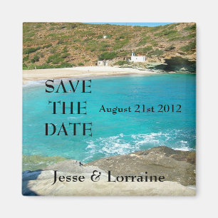 Beach Theme Wedding 2 - Save the Date Magnet 2