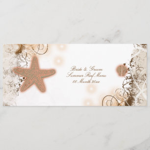 Beach theme wedding ~ menu template