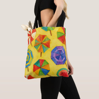 Beach-themed bag with sunshades