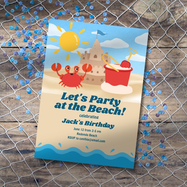 Beach Themed Birthday Invitation (Creator Uploaded)