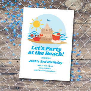 Beach Themed Birthday Invitation