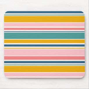Beach Themed Colour Stripes Mouse Mat