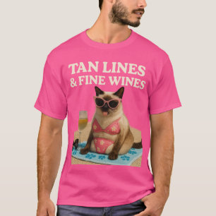 Beach themed for Siamese Cat Lovers T-Shirt