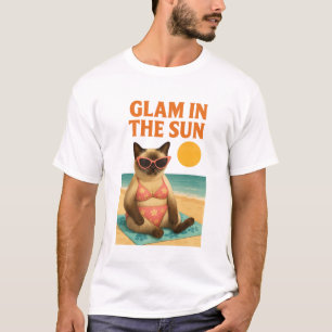 Beach themed for Siamese Cat Lovers T-Shirt