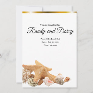Beach themed Invitation