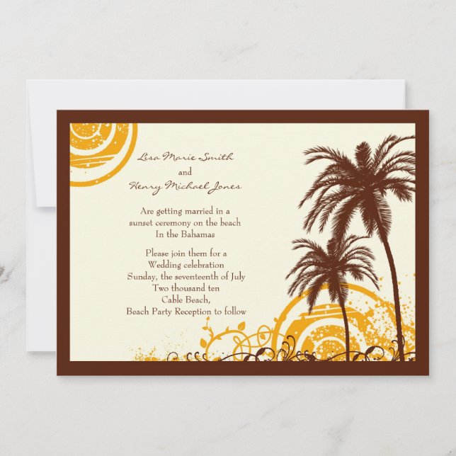 Beach Themed Invitation (Front)