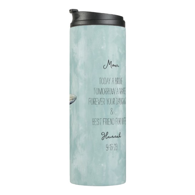 Beach Themed Mother of the Bride  Thermal Tumbler (Rotated Right)