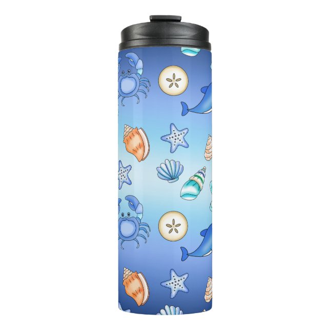 Beach Themed Oceanic Art Thermal Tumbler (Front)