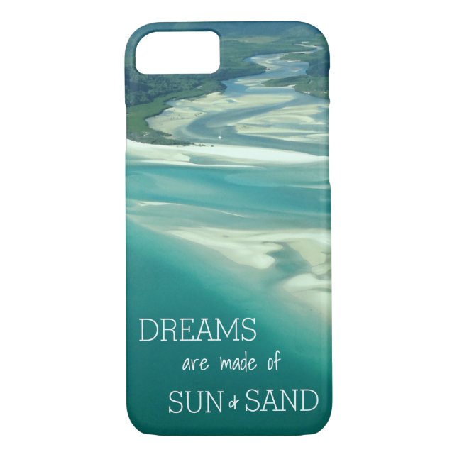 Beach Themed Phone Case with Ocean Background (Back)