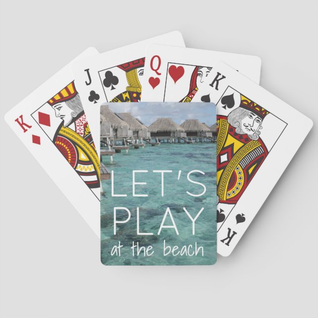 Beach Themed Playing Cards with Quote (Back)