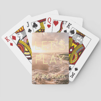 Beach Themed Playing Cards with Quote