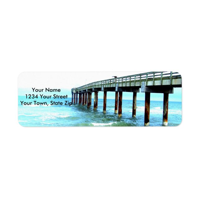 Beach Themed Return Address Labels (Front)