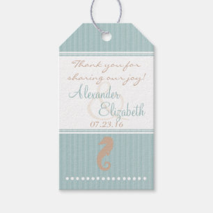 Beach Themed Wedding Guest Favour Thank You- Gift Tags
