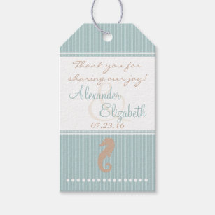 Beach Themed Wedding Guest Favour Thank You- Gift Tags