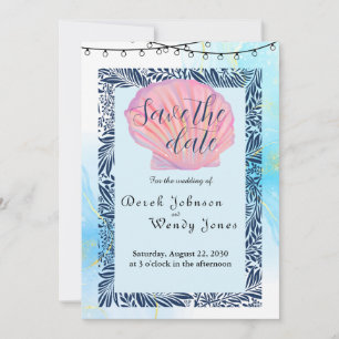 Beach-Themed Wedding Invitation