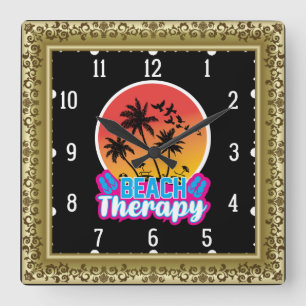 Beach Therapy-18920 Square Wall Clock