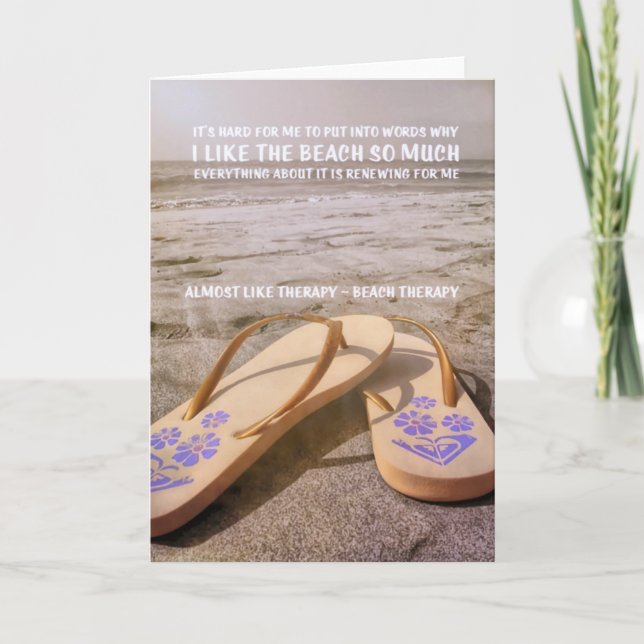 BEACH THERAPY Greeting Card (Front)