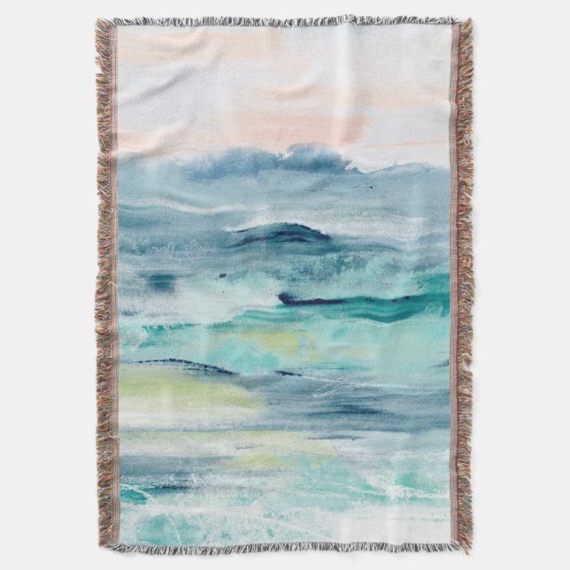 Beach Tides II Throw Blanket (Front Vertical)