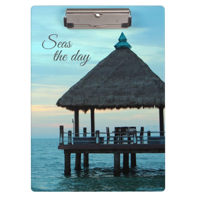 Beach Tiki Hut Clipboard (Front)