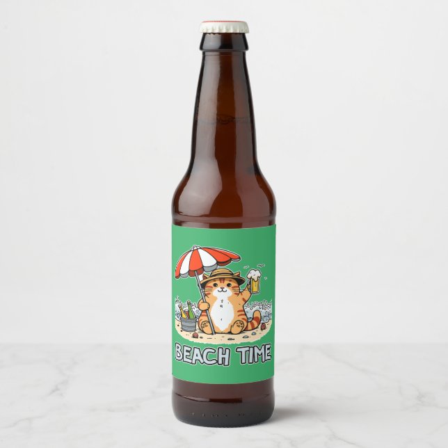 Beach Time 2 Beer Bottle Label (Front)