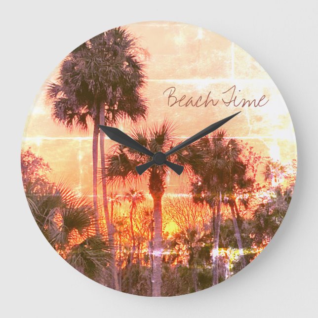 Beach Time Large Clock (Front)