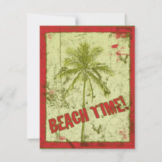 Beach Time! Palm Tree Party Invitations