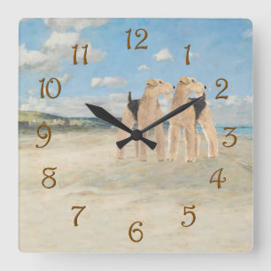 Beach Time Square Wall Clock