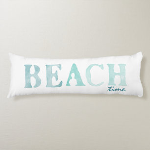BEACH time watercolor teal Double sided Body Cushion