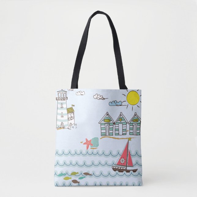Beach Tote Bag (Front)