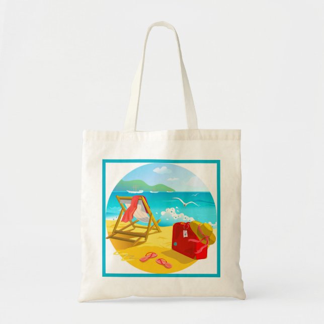 Beach Tote Bag (Front)