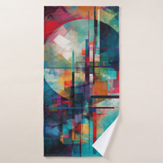 Beach towel abstract art