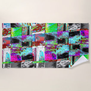 Beach Towel – Abstract Grid