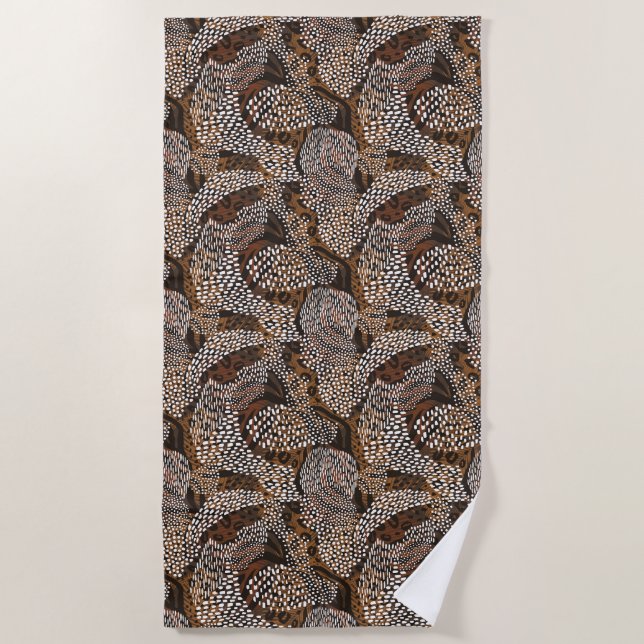 Beach Towel-Animal Print Towel (Front)