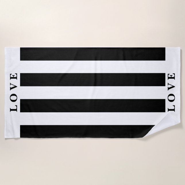 Beach towel - Black&White (Front)