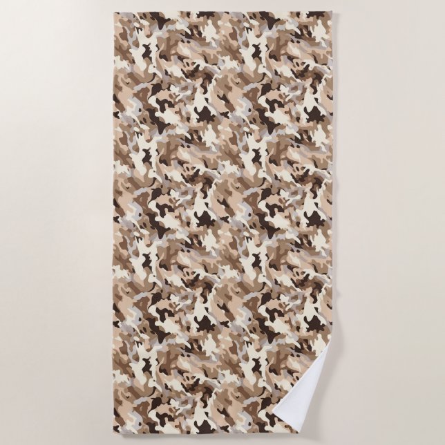 Beach Towel--Camo Print Beach Towel (Front)