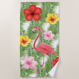 Beach Towel-Flamingo Beach Towel