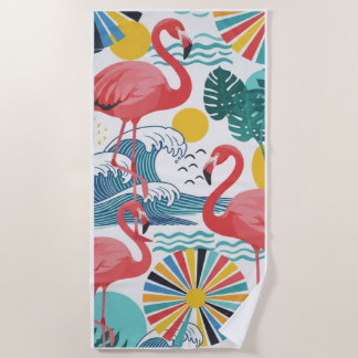beach towel "Flamingo Rose" 🌸🦩