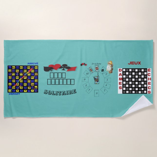 beach towel game multi-games (Front)