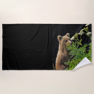 Beach Towel grizzly bear